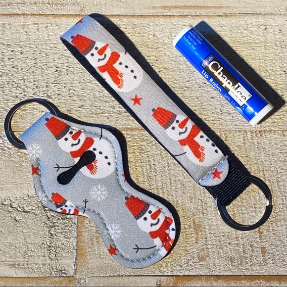 Christmas Accessories - 3 for $15 Lip Balm Holder + Keychain Snowman